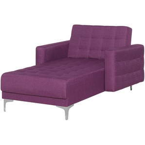 Chaiselongue Polsterbezug in Violett mit gestepptem Bezugsstoff Verstellbar Modernes Design