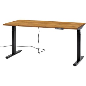 Schreibtisch Woodpower MKS-Möbel-Kollektion-Schuon schwarz, Designer Werner Schuon, 65-115x160x80 cm