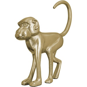 Tierfigur GILDE Skulptur Monkey Dekofiguren Gr. B/H/T: 30 cm x 34 cm x 8 cm, goldfarben Figuren Skulpturen