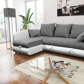 Moderne Wohnlandschaft Sofa Couch Ecksofa Eckcouch in Weiss - Young 2 L/R