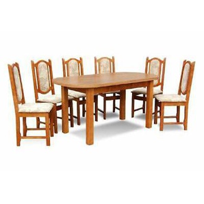 Esstisch + 6 Stühle Esszimmer Set Essgruppe Landhaus Stil Tisch Tische Z21