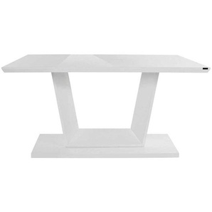 Rechteckiger Esszimmer Tisch in Weiß Hochglanz modern