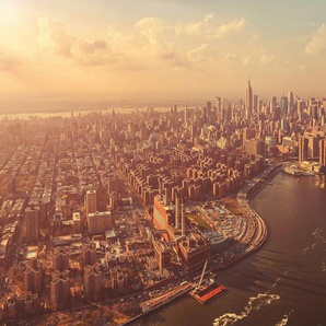 Komar Fototapete Manhattan, glatt, Kunst, Stadt, bedruckt, (Set), ausgezeichnet lichtbeständig