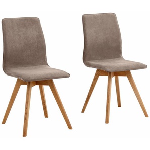 andas 4-Fußstuhl Rania (Set, 2 St), Eiche / Nussbaum. 2er/4er/6er-Set, aus der freundin Home Collection