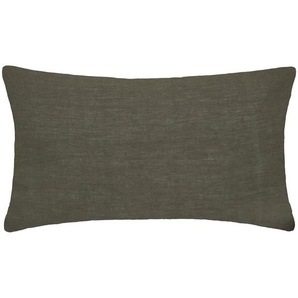 Kissenbezug Linah, khakigrün, gewaschenes Leinen 50x70 cm