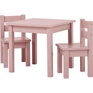 Hoppekids Kindersitzgruppe MADS Kindersitzgruppe, (Set, 4-tlg., 1 Tisch, 3 Stühle), in vielen Farben, mit drei Stühlen