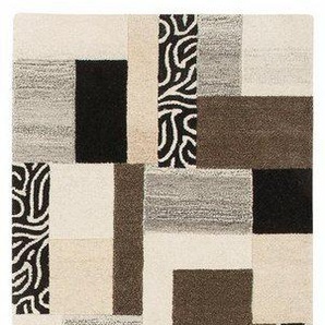 Läufer Lola, THEKO, rechteckig, Höhe: 12 mm, Teppich-Läufer, reine Wolle, modernes Patchwork Design, handgetuftet