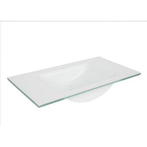 Waschbecken aus Glass SOFIA-107 glänzend, B/H/T: ca. 81/2/46 cm