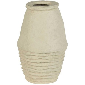 Pappmaschee Vase im Skandi Design für Trockenblumen
