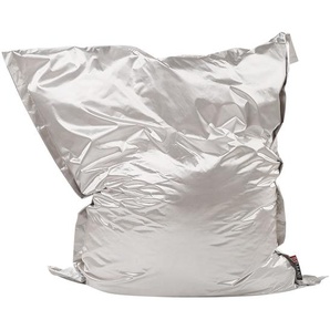 Sitzsack Silber 140 x 180 cm Indoor Outdoor Stark wasserabweisender Langfristige Volumenstabilität Leicht Gewicht