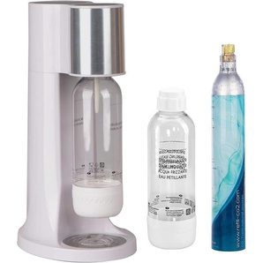 Levivo Wassersprudler Set/Trinkwassersprudler Starter Set inkl 2 Sprudlerflaschen je 1l aus PET und CO2-Zylinder,klassischer Sodabereiter für individuelles Zusetzen von Kohlensäure in Leitungswasser