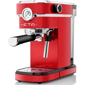 ETA Siebträgermaschine STORIO ETA618190030 Kaffeemaschinen 1350W, max.20 bar, Thermoblock rot Kaffee Espresso Kaffeemaschine