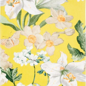 Handtuch ESSENZA Rosalee Handtücher Gr. B/L: 55 cm x 100 cm (2 St.), gelb (mellow yellow) Handtücher Badetücher mit floralem Muster