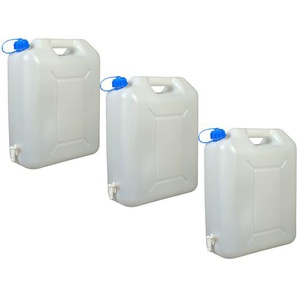 3x Wasserkanister 10L Wasser Kanister Hahn Trinkwasserkanister Camping Behälter