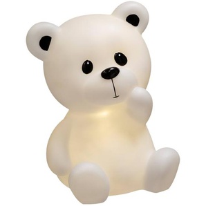 Niedliche Nachttischlampe in Form von Teddybär, weiß, 24,5 x 22 x 30 cm, Atmosphera for kids