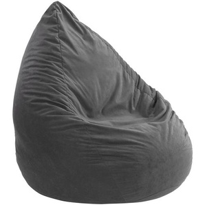 Sitzsack Bodenkissen Sitzkissen 110 cm Veloursleder-Nachbildung Farbe grau