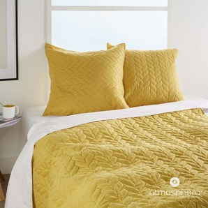 Set aus Tagesdecke und 2 Kissenbezügen, Schlafzimmer Tagesdecken modern - gelb