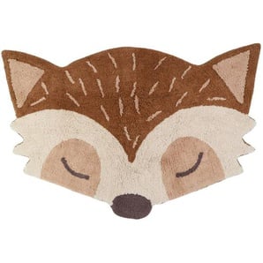 Fuchsteppich Marlo, aus Baumwolle, maschinenwaschbar, 85 x 120 cm, von Nattiot