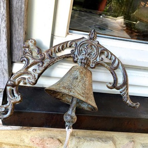 Landhausstil- Wand-Glocke, Tür-Glocke für Traumgärten, Haustür-Glocke wie antik