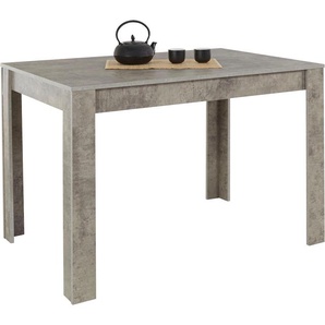Esstisch INOSIGN Lynn Tische Gr. B/H/T: 120 cm x 75 cm x 80 cm, grau (hell beton) Esstisch Holz-Esstische Küchentisch Rechteckige Esstische rechteckig Tisch Breite 120 cm