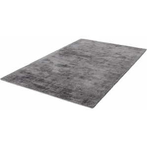 Teppich KAYOOM Luxury 110 Teppiche Gr. B/L: 160 cm x 230 cm, 13 mm, 1 St., grau (anthrazit) Handwebteppich Kurzflorteppich Teppich Webteppich Esszimmerteppiche Teppiche Wohnzimmer