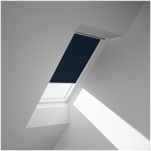 Verdunklungsrollo DKL C06 1100SWL, VELUX, verdunkelnd, in Führungsschienen, VELUX »Pick & Click!«, dunkelblau