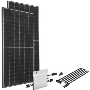 OFFGRIDTEC Solaranlage Solar-Direct 830W HM-800 Solarmodule Schukosteckdose, 5 m Anschlusskabel, ohne Halterung schwarz Solartechnik