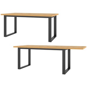 Ausziehbarer Esszimmer Tisch in Wotan Eiche Nb. HENDERSON-83, B/H/T ca. 170-220/76/90 cm