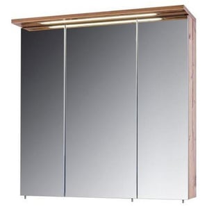 Stylife Spiegelschrank , Metall , 6 Fächer , 71x73x24 cm , Badezimmer, Badezimmerspiegel, Spiegelschränke
