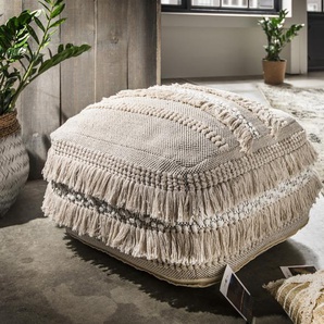 Sitz-Pouf Ibiza aus Baumwolle 60 x 35 x 60 cm