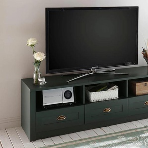 Lowboard HOME AFFAIRE Ascot Sideboards Gr. B/H/T: 158 cm x 47 cm x 43 cm, 3, grün Lowboard TV-Board TV-Lowboard TV-Möbel Lowboards Sideboards Breite 158 cm