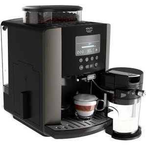 KRUPS Kaffeevollautomat EA819E Arabica Latte Kaffeevollautomaten Wassertankkapazität: 1,7 Liter, Pumpendruck: 15 Bar, LCD-Display , schwarz Kaffeevollautomat Bestseller