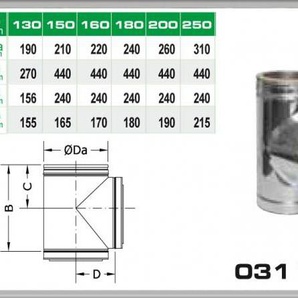 031/DN180 DW6 T-Stück 90° Dinak