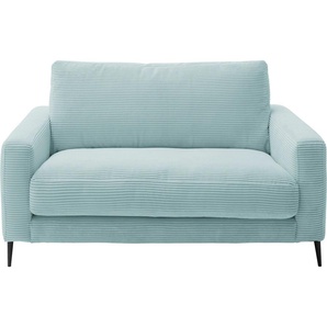 1,5-Sitzer INOSIGN Downtown B/T/H: 152/105/84 cm Sofas Gr. B/H/T: 152 cm x 84 cm x 105 cm, Cord, blau (light blue) 2-Sitzer Sofas weicher Sitzkomfort, Cord, gemütliches Loungemöbel zum Relaxen