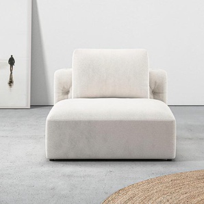 1,5-Sitzer RAUM.ID Cushid Sofas Gr. B/H/T: 107 cm x 62 cm x 109 cm, Feincord, weiß 2-Sitzer Sofas Einzelmodul, auch separat stellbar