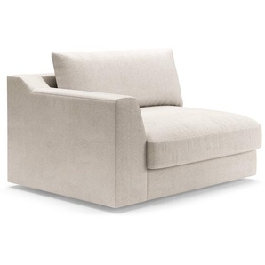 1,5-Sitzer Sofa Beige/Kaschmir Webstoff Palila 138 x 90 x 112cm Armlehne davorstehend links Modern
