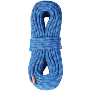 10,2 mm dynamisches Kletterseil, 40 m (131 Fuß) Outdoor-Kletterseil, 25 kN Bruchspannung, dehnbares Faserseil mit Stahlkarabinerhaken für Flucht, Abseilen, Brandrettung, Blau DSDLS131YC103J6V8V0