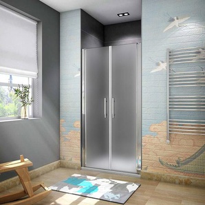 100(960-1000mm) x195cm 6mm Nano Glas Nischentür Schwingtür Milchglas mit Glasschutzfolie
