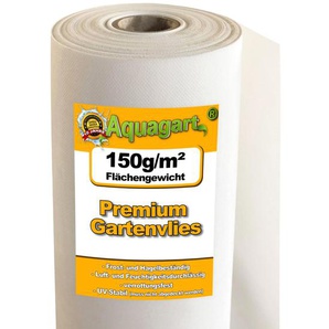 100m² Gartenvlies Unkrautvlies Unkrautfolie Mulchvlies 150g/m² weiß 2m breit