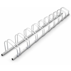 10er Fahrradständer Aufstellständer Radständer Fahrrad Bike Ständer Metall Verzinkt Platzsparend (Für 10 Fahrräder (2x 5er Ständer))