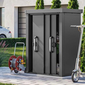 120 x 78 cm Gartenschrank L, anthrazit - (GFPV00921)