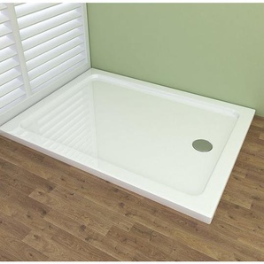 Miqu - 120x80x4cm Duschwanne Acryl Duschtasse Dusche Acrylwanne 40mm flach Rechteck