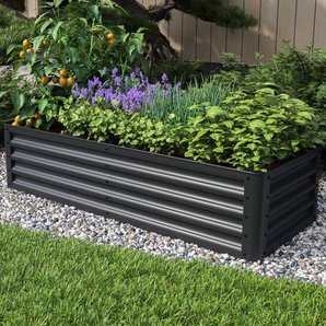 150 x 60 x 35 cm Hochbeet, Stahl, anthrazit - (GFPV00810)