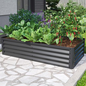 150 x 75 x 35 cm Hochbeet, Stahl, anthrazit - (GFPV00812)