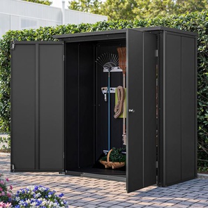 156 x 84 cm Gartenschrank, anthrazit - (GFPV00930)