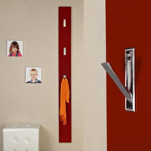 170CM Jacken Aufhängung + 3 Garderobenhaken klappbar Wandgarderobe Rot Holz