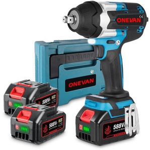 Onevan - 1800N.M High Torque Brushless Electric Impact Wrench Screwdriver 3Gear Cordless Wrench Power Tools for Makita 18V Battery