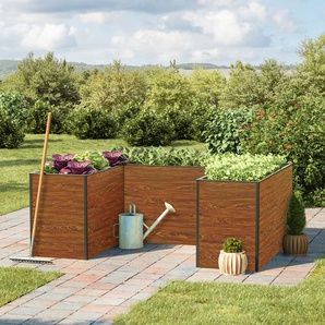 195 x 150 x 77 cm Hochbeet, Holzoptik - (GFPV00558)