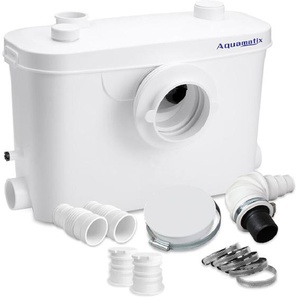 Aquamatix Hebeanlage 400W Sanitär Abwasserpumpe 100L/min 6,5m Vertikale Förderstrecke mit 3 Einlässen für Toilette, Waschbecken und Badewanne mit
