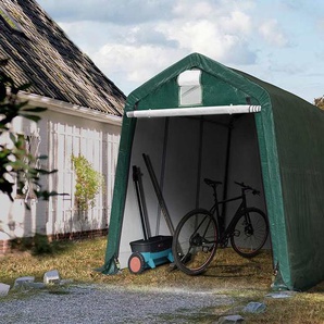 2,4x3,6m Zeltgarage, PE-Plane, dunkelgrün - (7821)